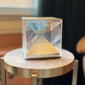 70s RARE VINTAGE CRYSTAL TALK CITIZEN TALKING  PYRAMID ALARM CLOCK SILVER TONE